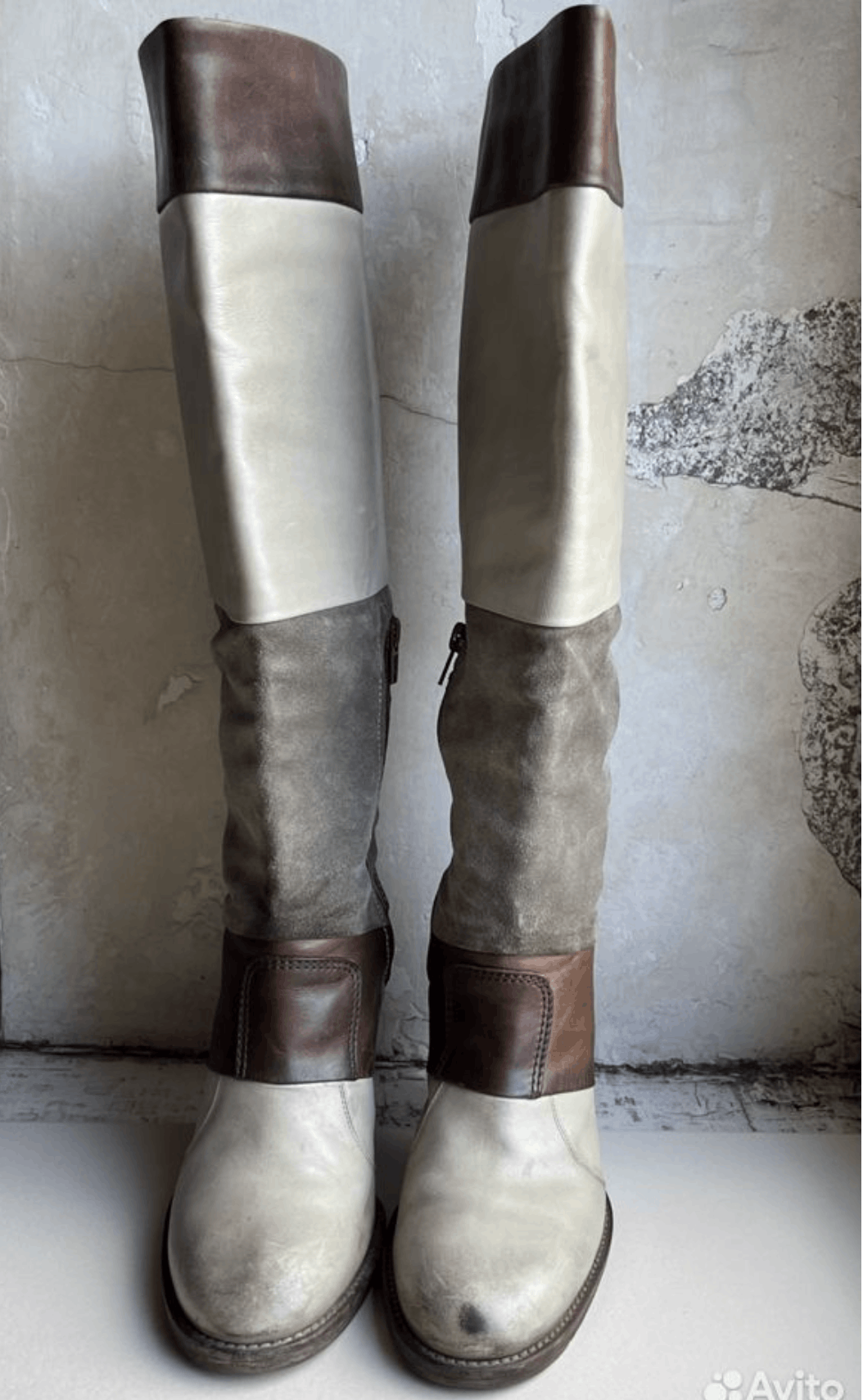 Maison Margiela Martin Era Artisanal Patchwork Knee Boots Size US 6 / IT 36 - 2 Thumbnail