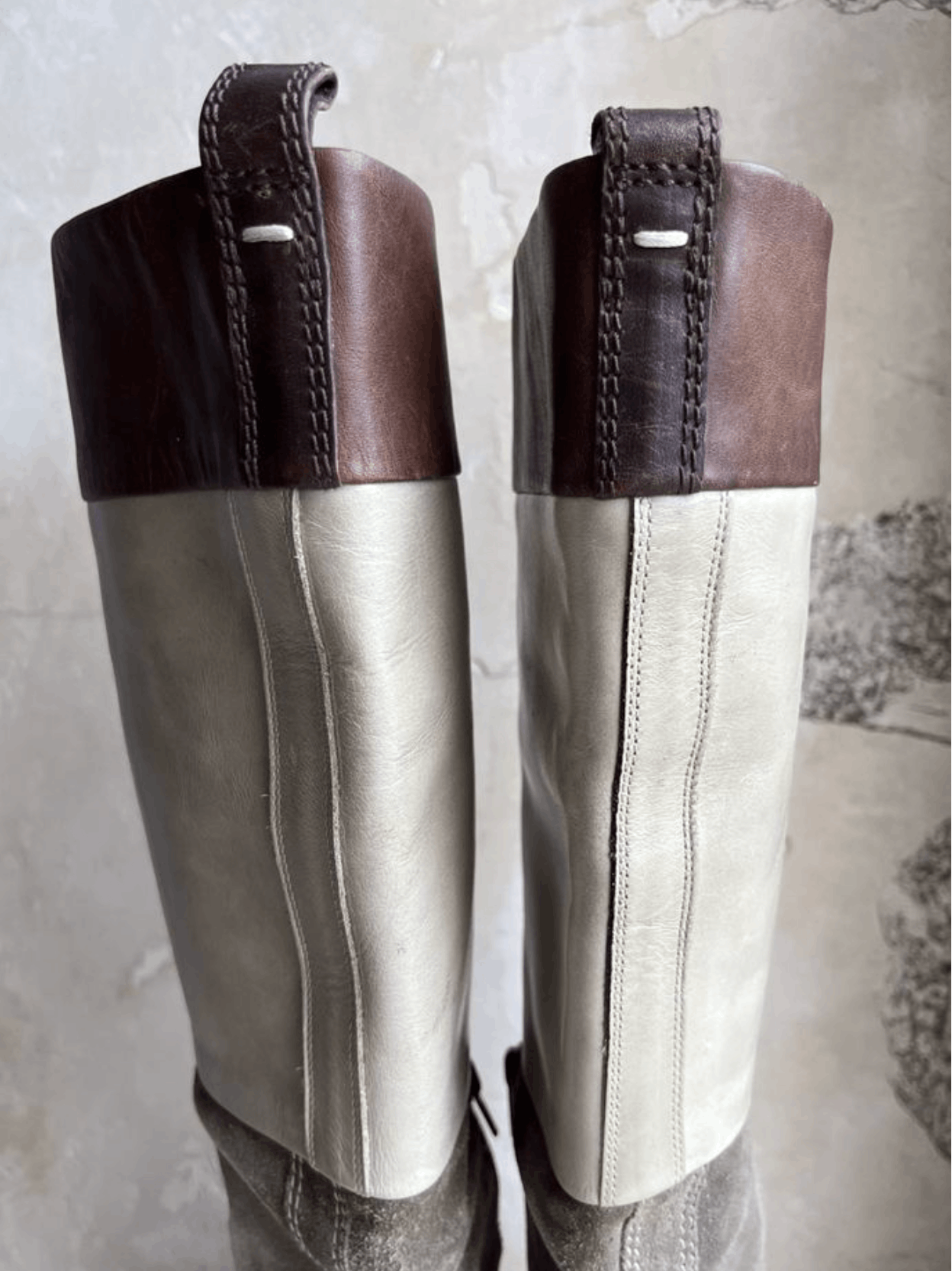 Maison Margiela Martin Era Artisanal Patchwork Knee Boots Size US 6 / IT 36 - 7 Thumbnail