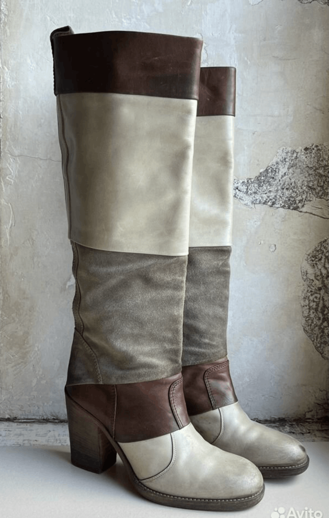 Maison Margiela Martin Era Artisanal Patchwork Knee Boots Size US 6 / IT 36 - 3 Thumbnail