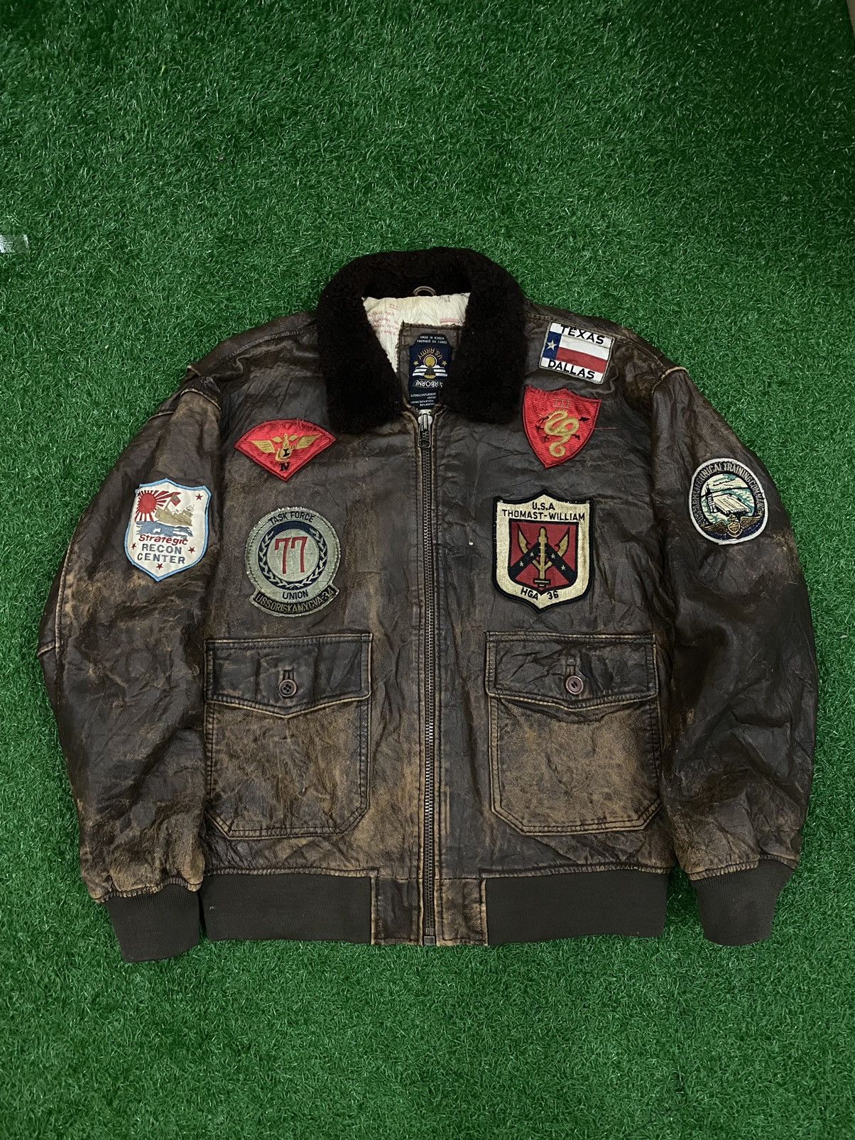 Vintage Vintage Rare Airborne US. Army Top Gun Bomber jacket Size US L / EU 52-54 / 3 - 1 Thumbnail