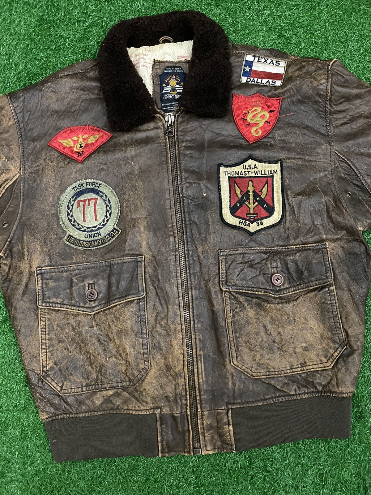 Vintage Vintage Rare Airborne US. Army Top Gun Bomber jacket Size US L / EU 52-54 / 3 - 8 Thumbnail