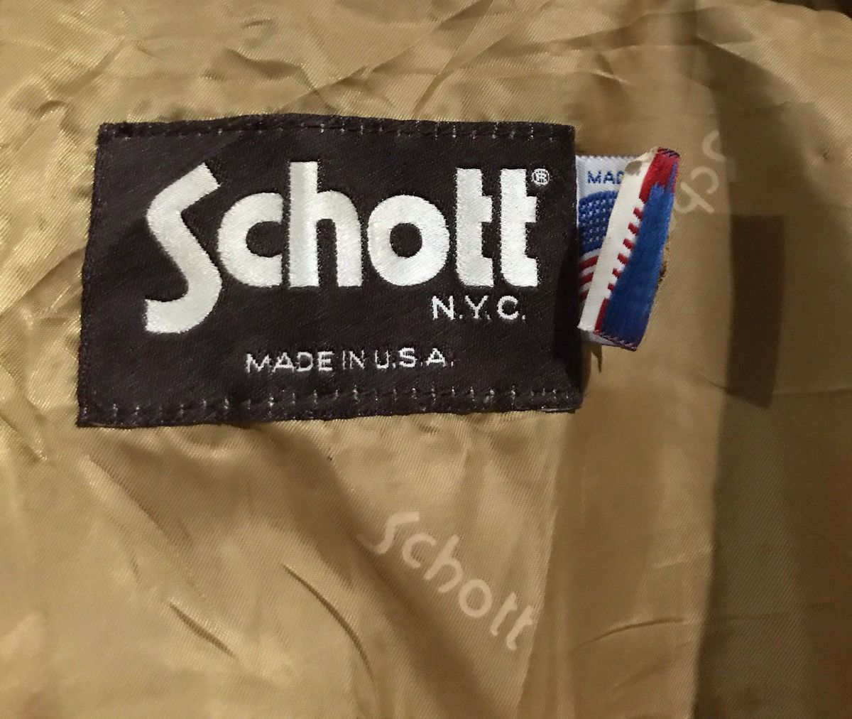 Schott 🔥Vintage Schott leather bomber jacket Size US L / EU 52-54 / 3 - 10 Thumbnail