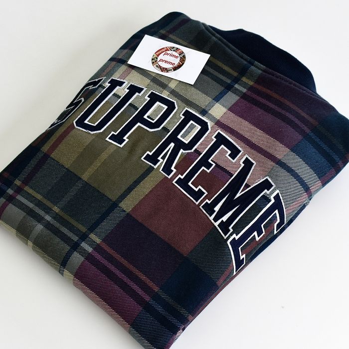 Supreme 💈 Supreme Plaid Snap Front Sweat⁣ | Grailed