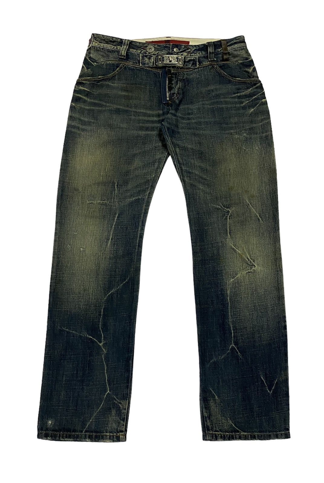 Japanese Brand Marithe Francois Girbaud Baker Ripped Distressed Denim Pants Size US 36 / EU 52 - 2 Thumbnail