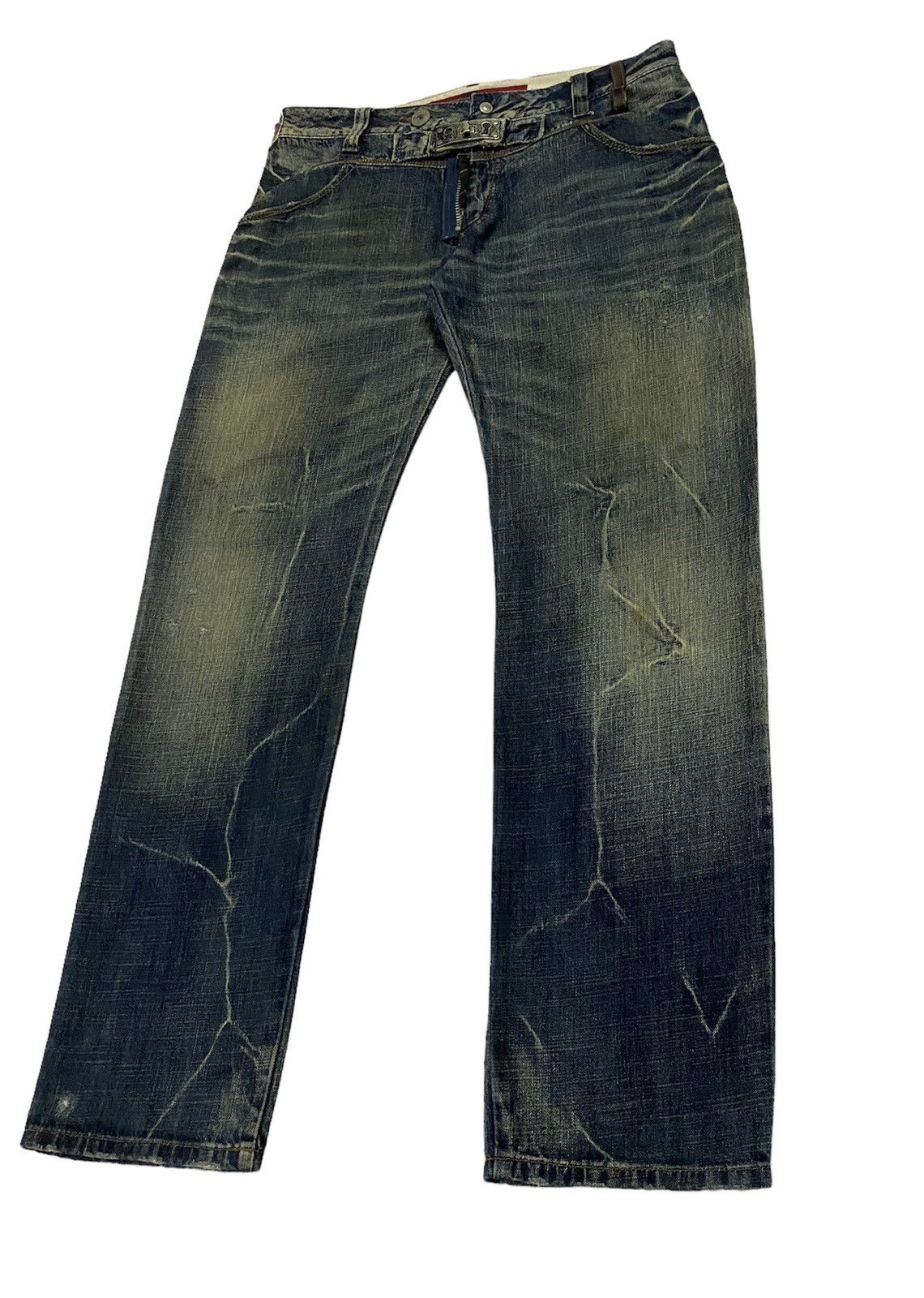 Japanese Brand Marithe Francois Girbaud Baker Ripped Distressed Denim Pants Size US 36 / EU 52 - 22 Thumbnail