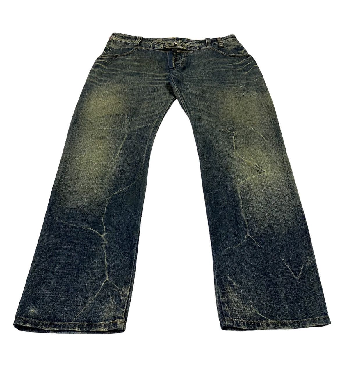 Japanese Brand Marithe Francois Girbaud Baker Ripped Distressed Denim Pants Size US 36 / EU 52 - 23 Thumbnail