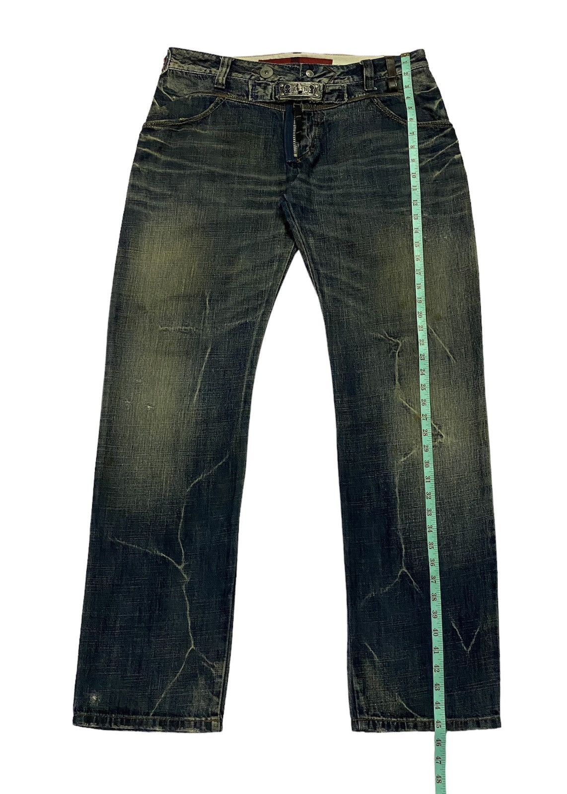 Japanese Brand Marithe Francois Girbaud Baker Ripped Distressed Denim Pants Size US 36 / EU 52 - 6 Thumbnail