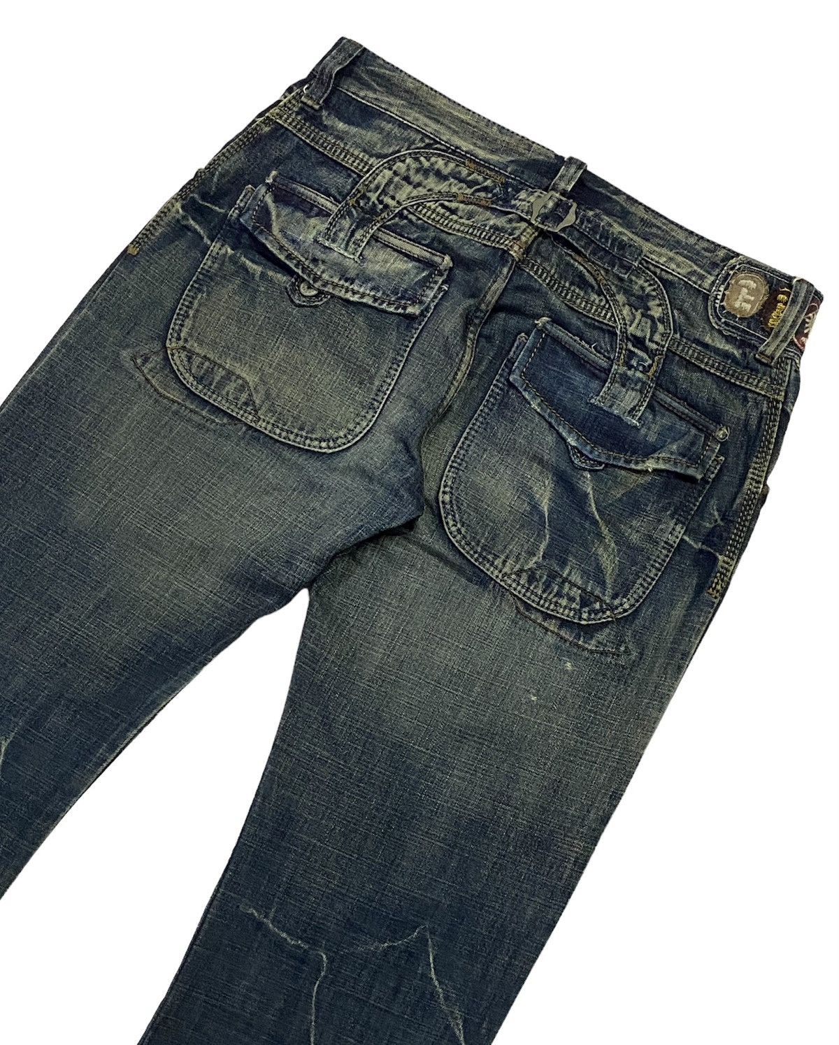 Japanese Brand Marithe Francois Girbaud Baker Ripped Distressed Denim Pants Size US 36 / EU 52 - 20 Thumbnail