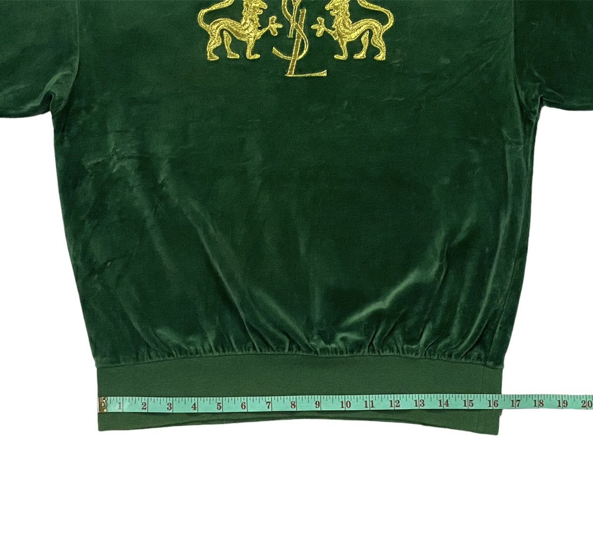 Vintage × Yves Saint Laurent Rare!!Vintage YvesSaintLaurent Velvet Embroidered Sweatshirt Size US M / EU 48-50 / 2 - 5 Thumbnail