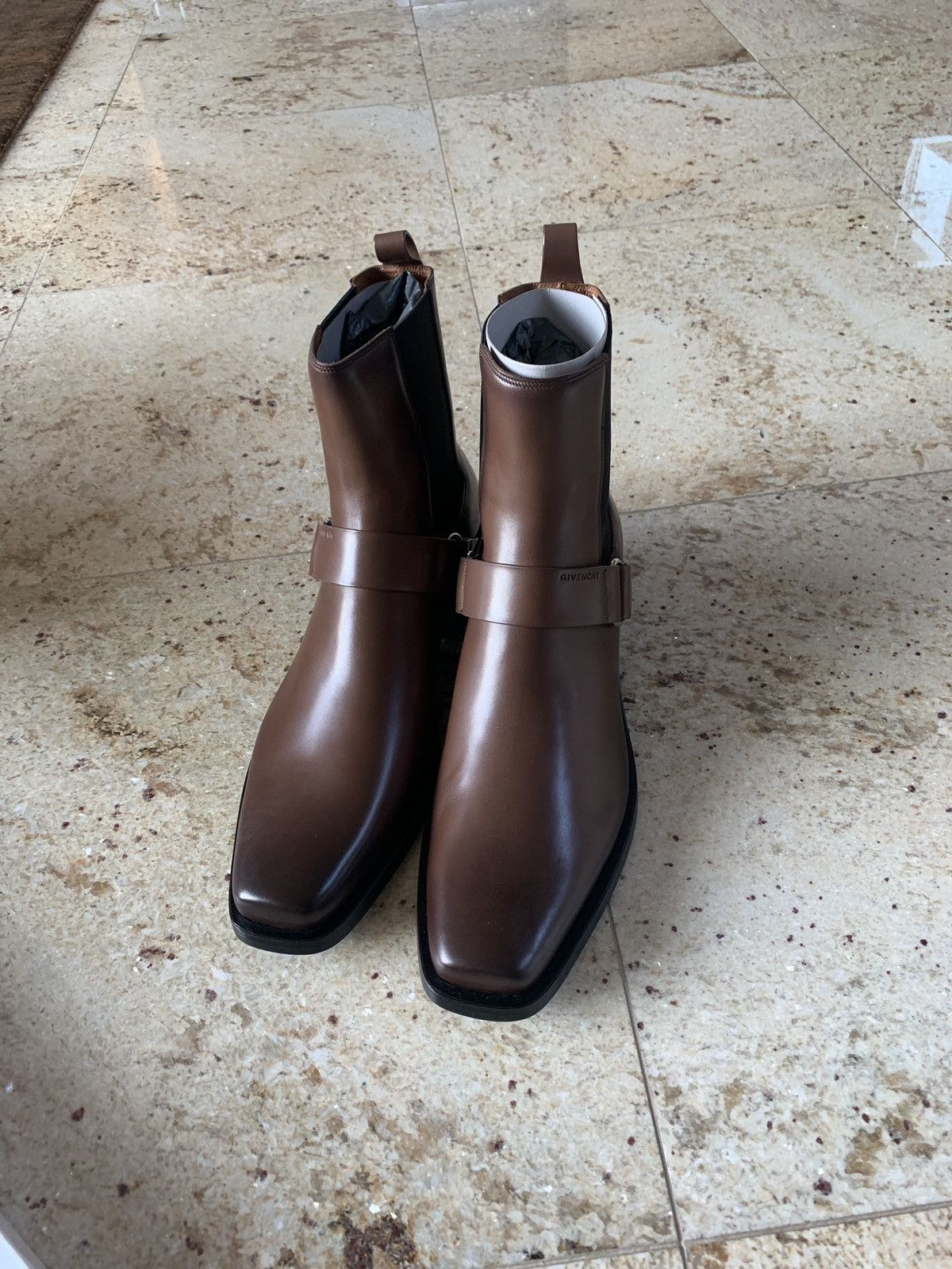 Givenchy Dark Brown Rider Strap Chelsea Boots Size US 10 / EU 43 - 8 Thumbnail