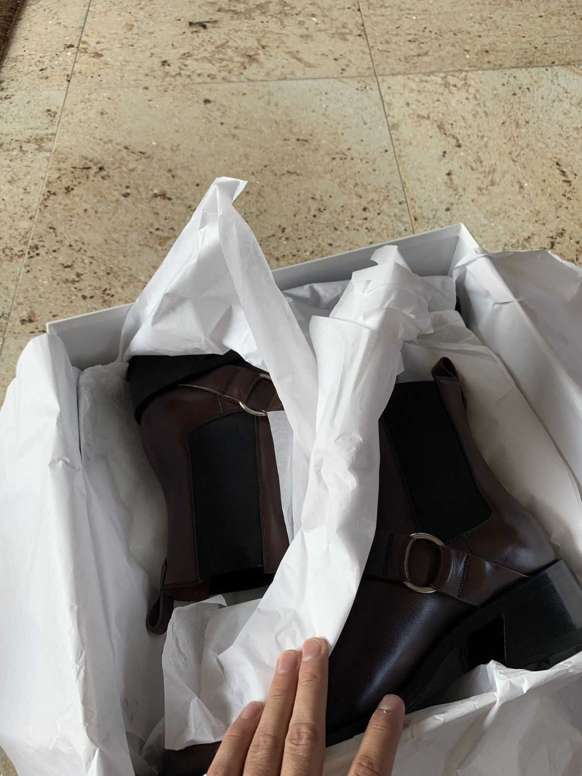 Givenchy Dark Brown Rider Strap Chelsea Boots Size US 10 / EU 43 - 17 Thumbnail