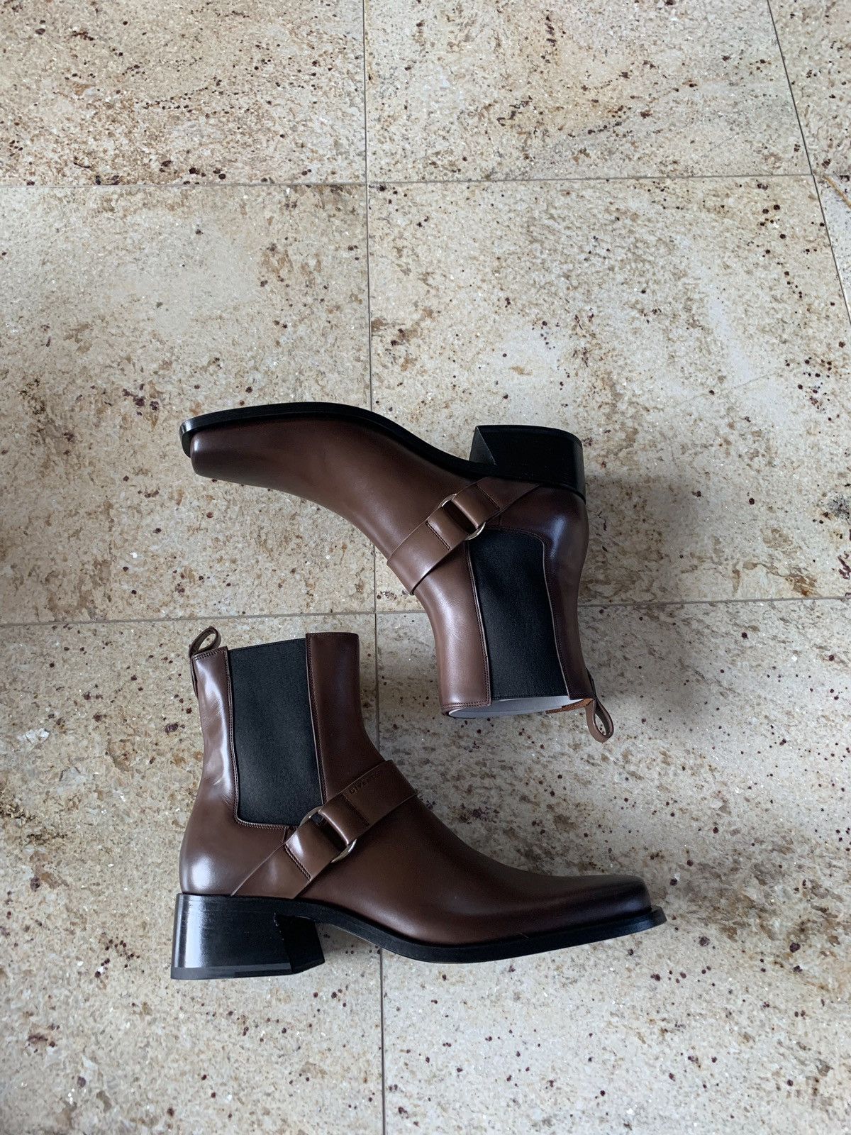 Givenchy Dark Brown Rider Strap Chelsea Boots Size US 10 / EU 43 - 2 Thumbnail