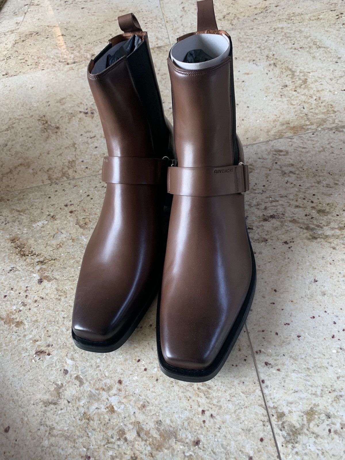 Givenchy Dark Brown Rider Strap Chelsea Boots Size US 10 / EU 43 - 9 Thumbnail