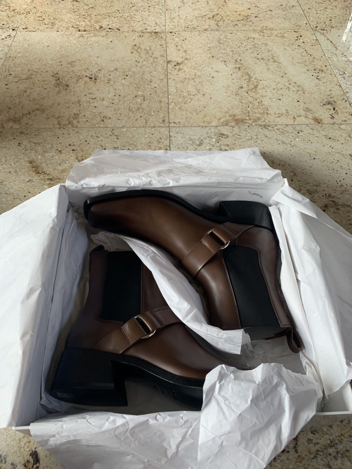 Givenchy Dark Brown Rider Strap Chelsea Boots Size US 10 / EU 43 - 15 Thumbnail