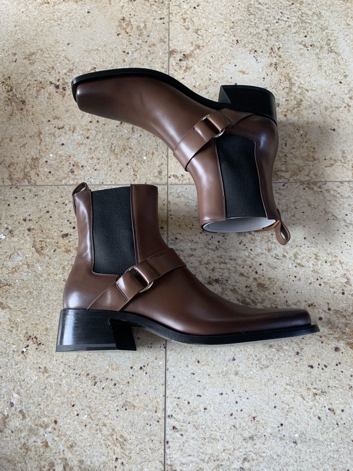 Givenchy Dark Brown Rider Strap Chelsea Boots Size US 10 / EU 43 - 11 Thumbnail