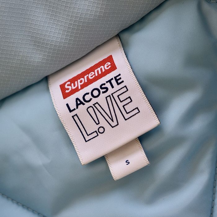 Supreme lacoste puffy half online zip pullover light blue