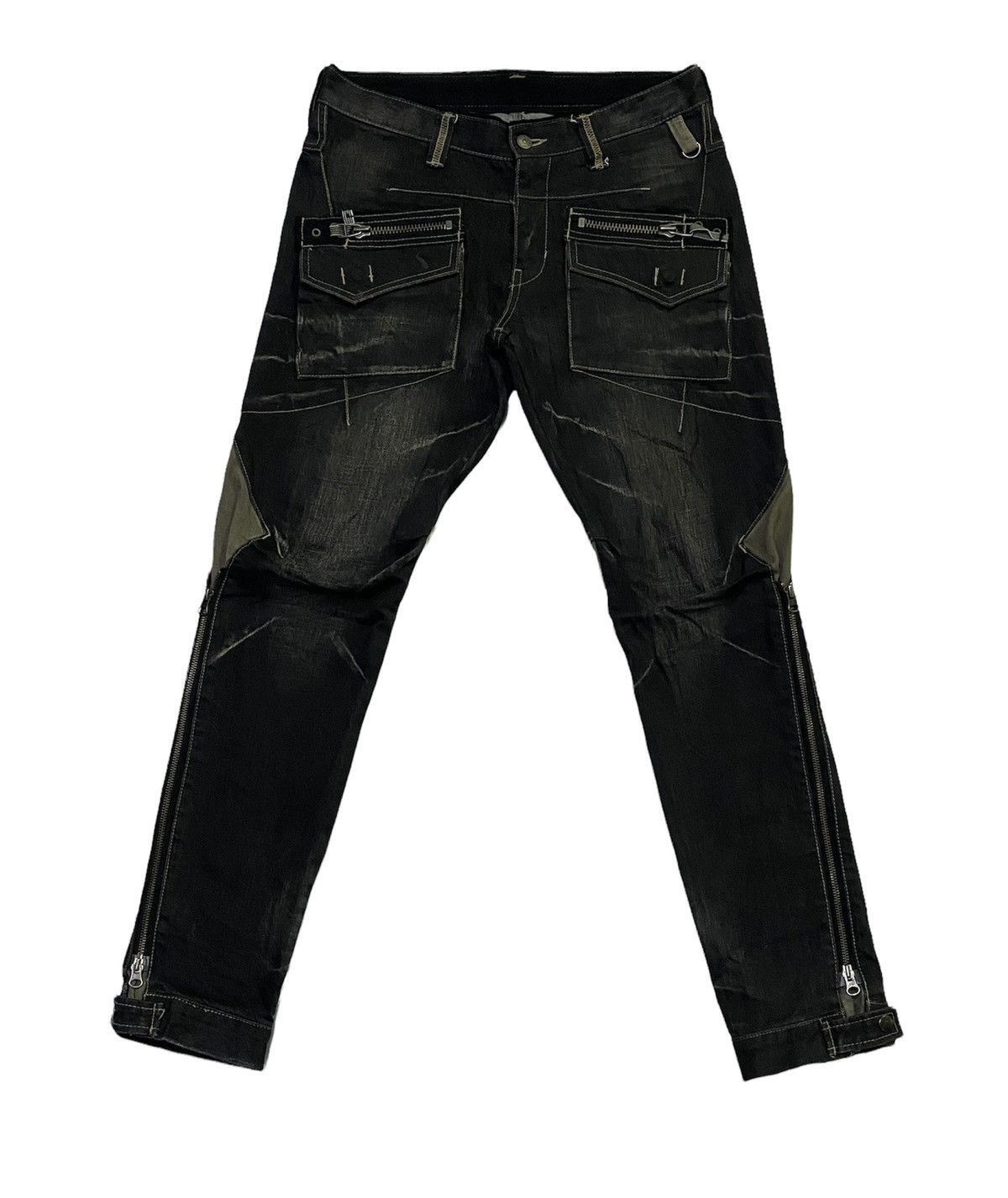 PPFM PPFM Multi Zipper Denim Jeans Size US 32 / EU 48 - 2 Thumbnail