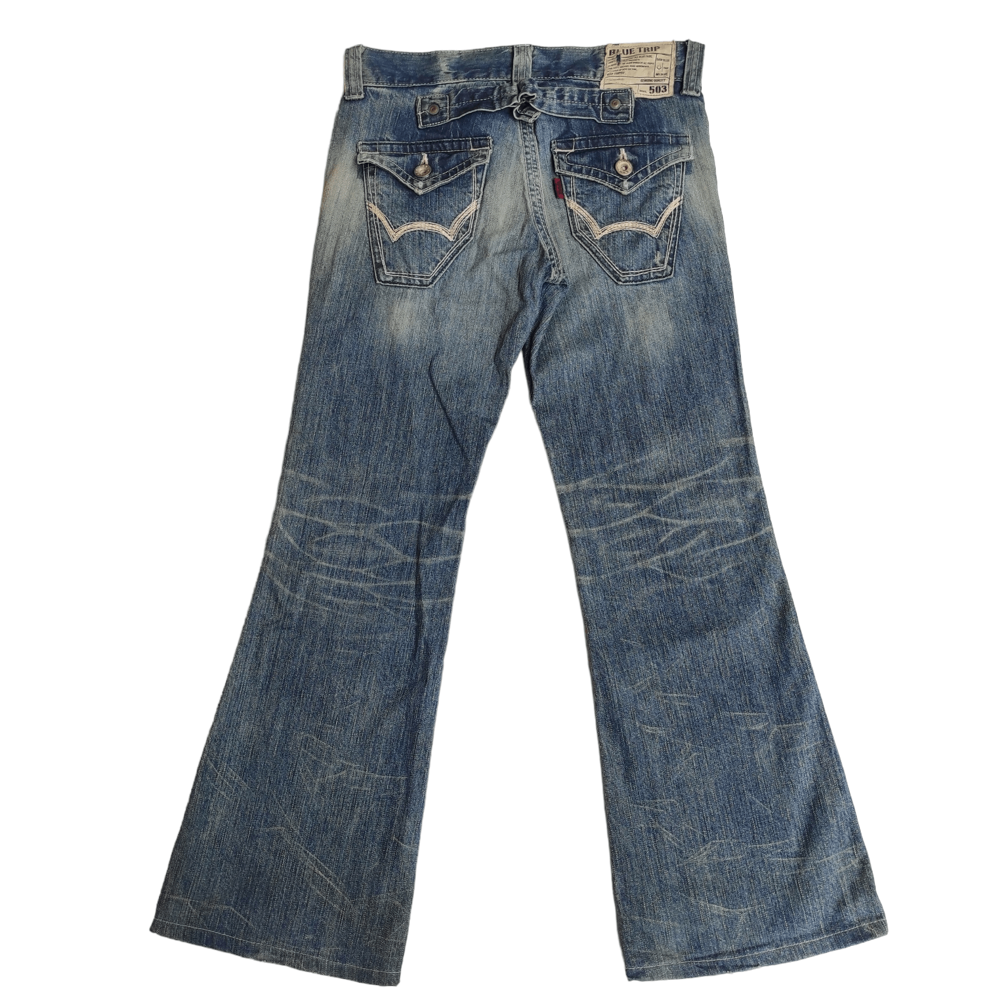 Image of Flare Jeans Edwin Blue Trip 503 Jeans Classic Design Faded, Men's (Size 30)