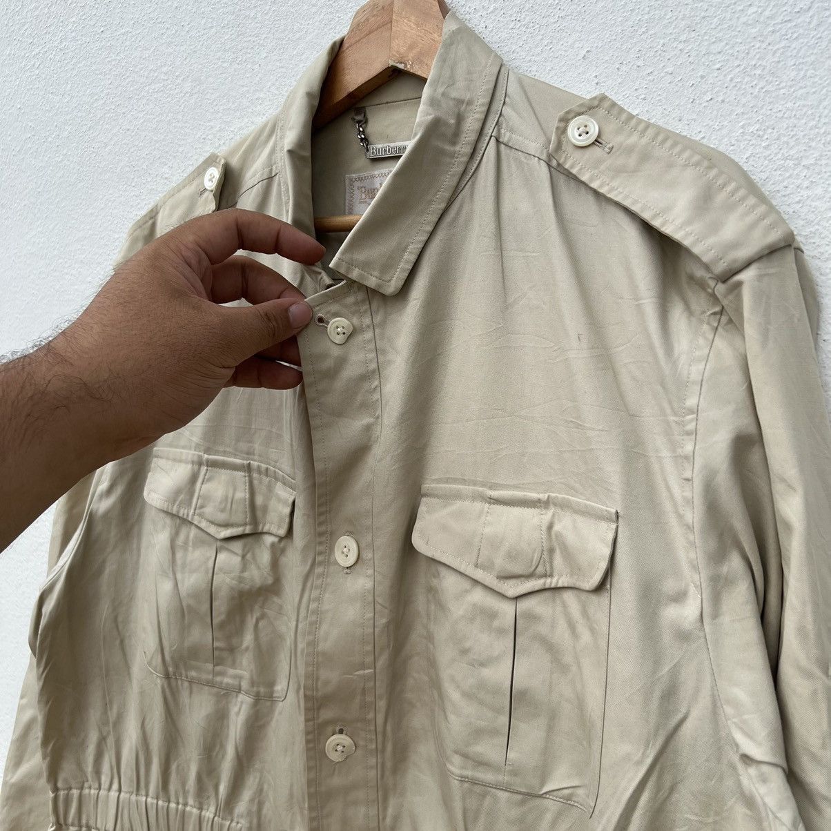 Burberry VINTAGE BURBERRYS CARGO MULTI POCKET BIKER PARACHUTE JACKET Size US L / EU 52-54 / 3 - 6 Thumbnail