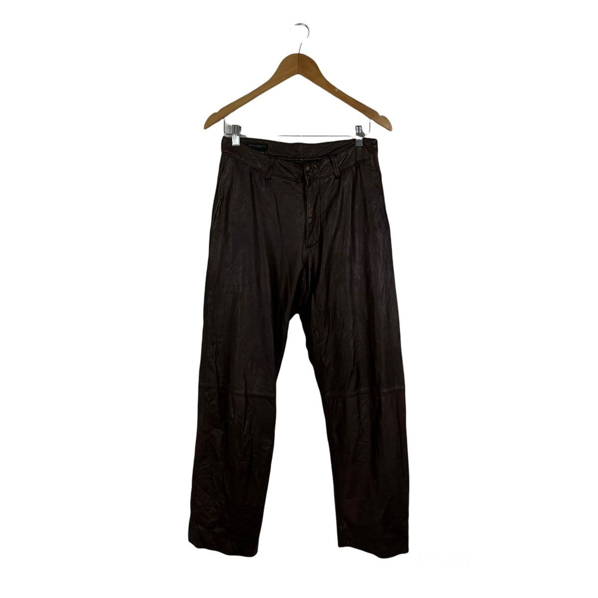 DKNY SOFT LEATHER PANTS DONNA KARAN NEW YORK Size US 30 / EU 46 - 1 Thumbnail
