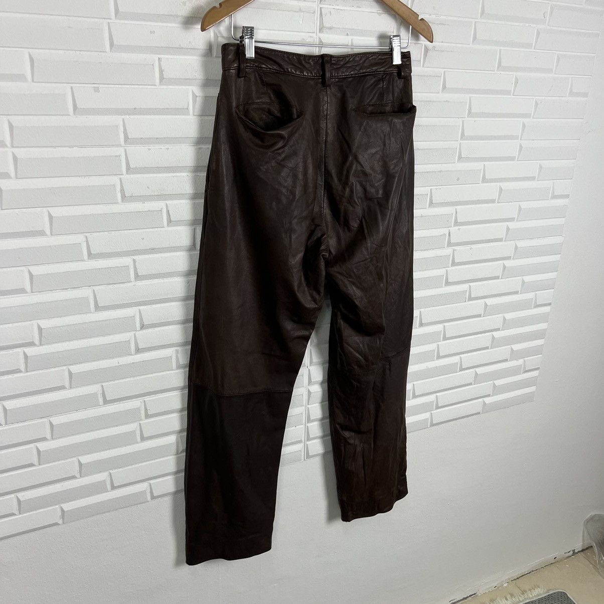 DKNY SOFT LEATHER PANTS DONNA KARAN NEW YORK Size US 30 / EU 46 - 9 Thumbnail