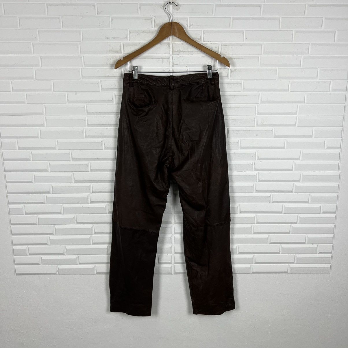 DKNY SOFT LEATHER PANTS DONNA KARAN NEW YORK Size US 30 / EU 46 - 8 Thumbnail