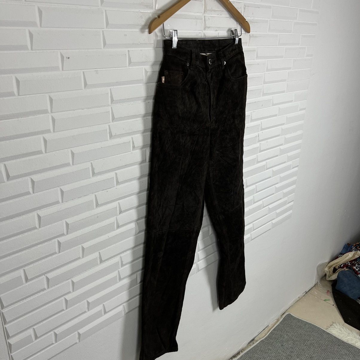 Japanese Brand RICH BROWN LEATHER PANTS WASH 2 WEAR Size US 26 / EU 42 - 3 Thumbnail