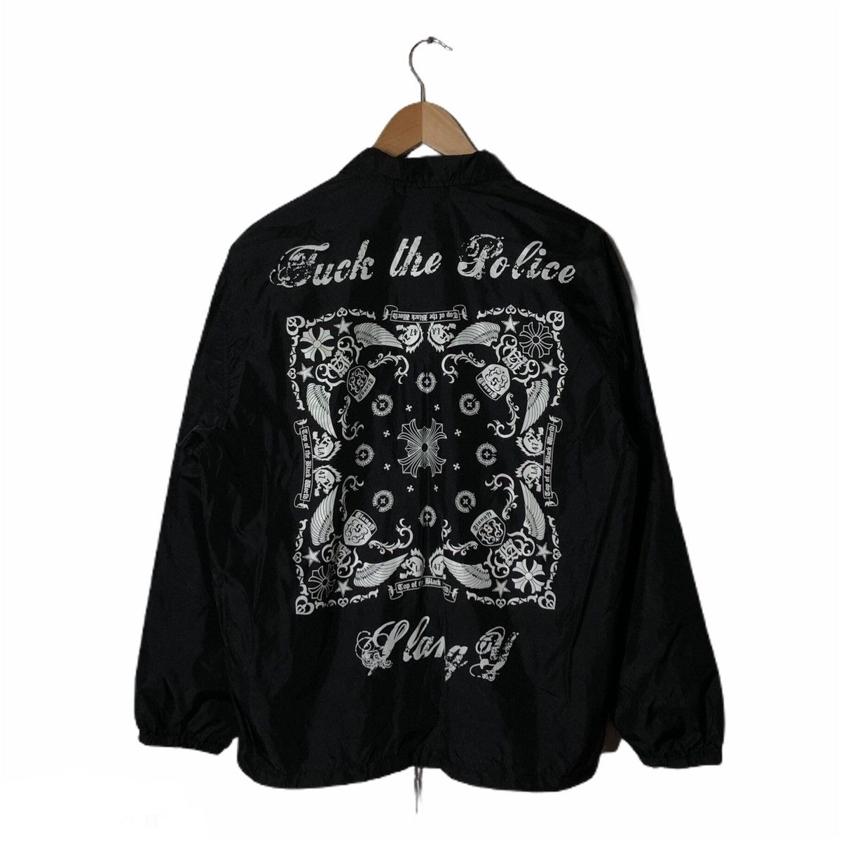 Japanese Brand 🔥VINTAGE SNAP BUTTON BIKER JACKET FUCK THE POLICE BIG LOGO Size US M / EU 48-50 / 2 - 1 Thumbnail