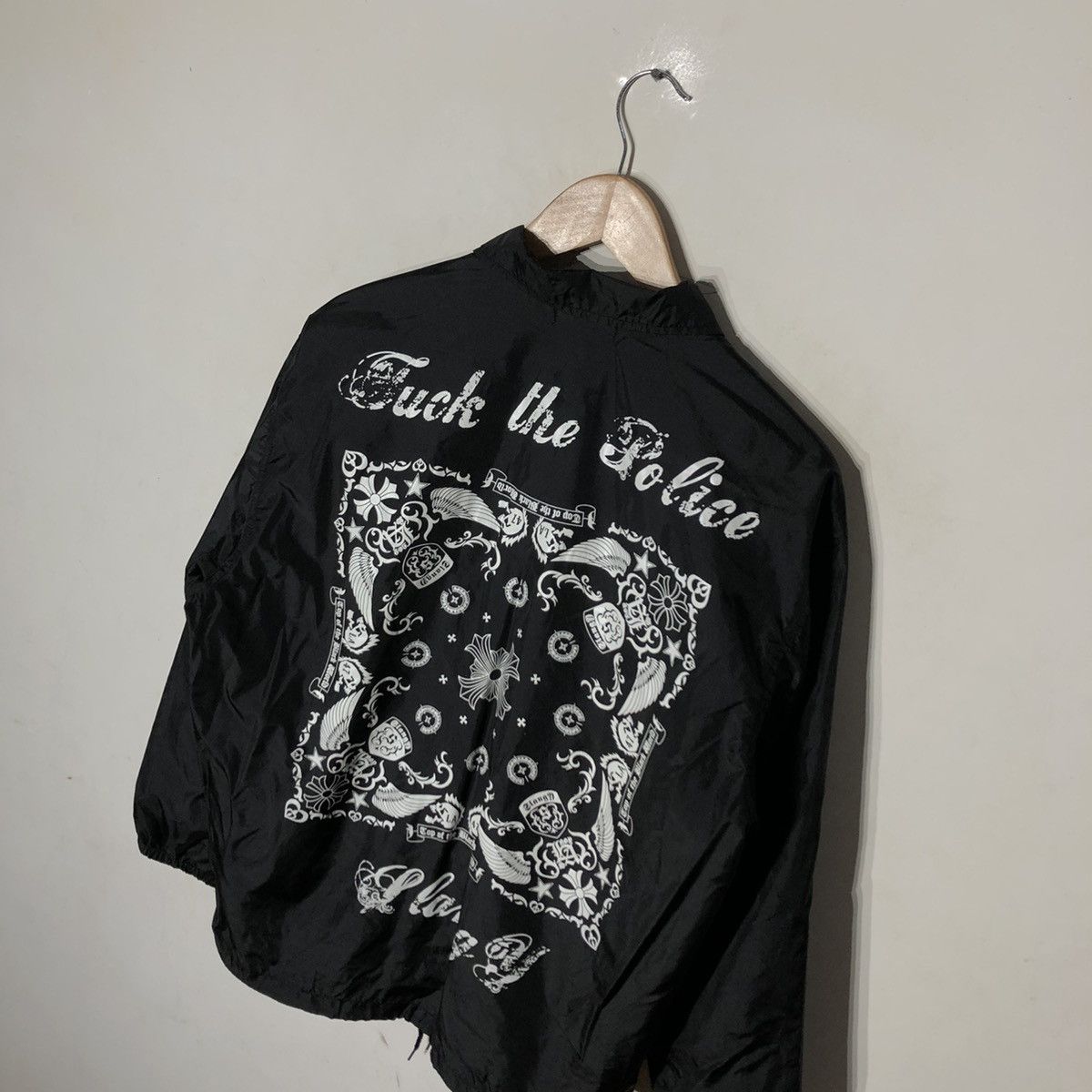Japanese Brand 🔥VINTAGE SNAP BUTTON BIKER JACKET FUCK THE POLICE BIG LOGO Size US M / EU 48-50 / 2 - 6 Thumbnail