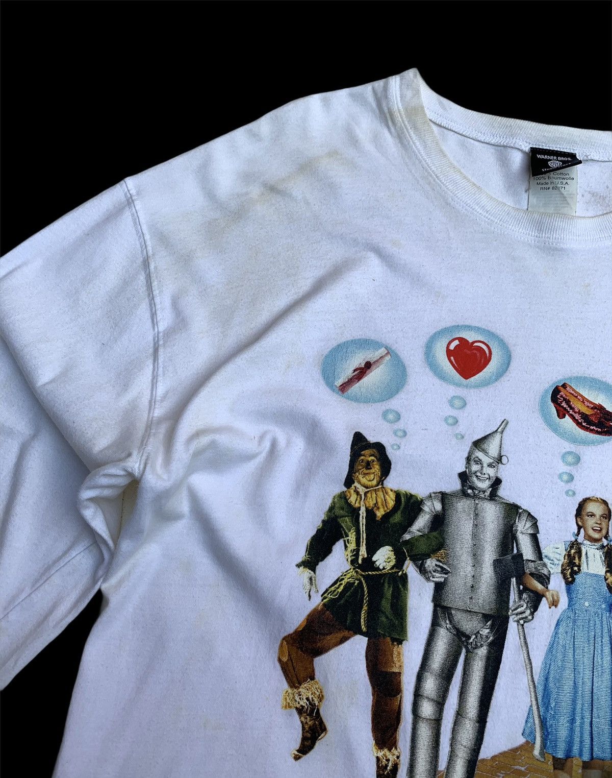 Cartoon Network Vintage 90s Wizard Of Oz Long Sleeve Promo Movie Shirt Size US XL / EU 56 / 4 - 4 Thumbnail