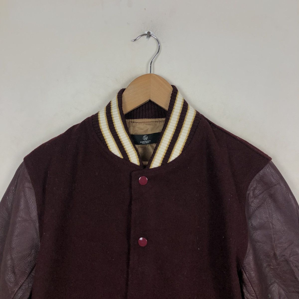 BEAUTY&YOUTH × Japanese Brand BEAUTY & YOUTH UNITED ARROW VARSITY JACKET Size US L / EU 52-54 / 3 - 3 Thumbnail