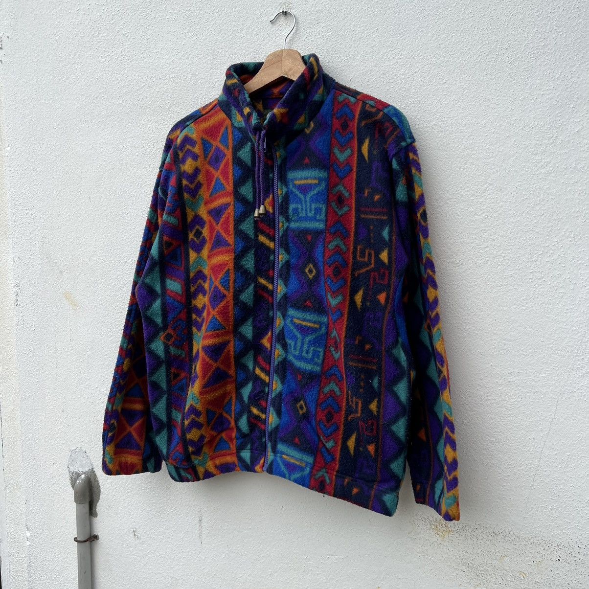 Japanese Brand × Mossimo RARE COLOURFUL NAVAJO FLEECE JACKET NORTONS BY MOSSIMO Size US M / EU 48-50 / 2 - 2 Thumbnail