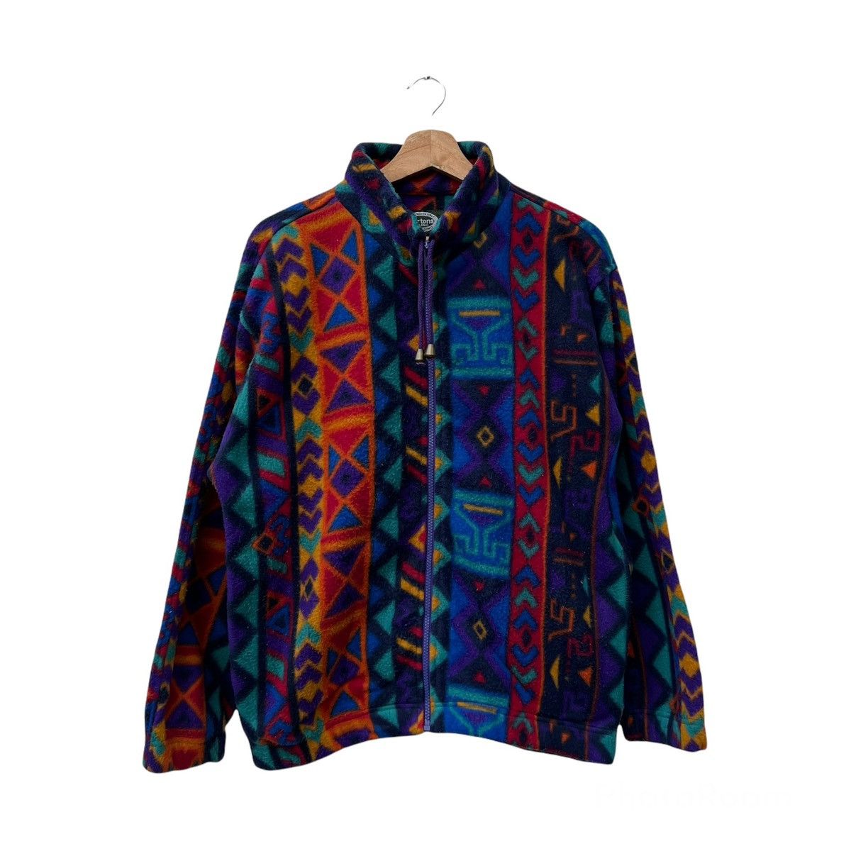 Japanese Brand × Mossimo RARE COLOURFUL NAVAJO FLEECE JACKET NORTONS BY MOSSIMO Size US M / EU 48-50 / 2 - 1 Thumbnail