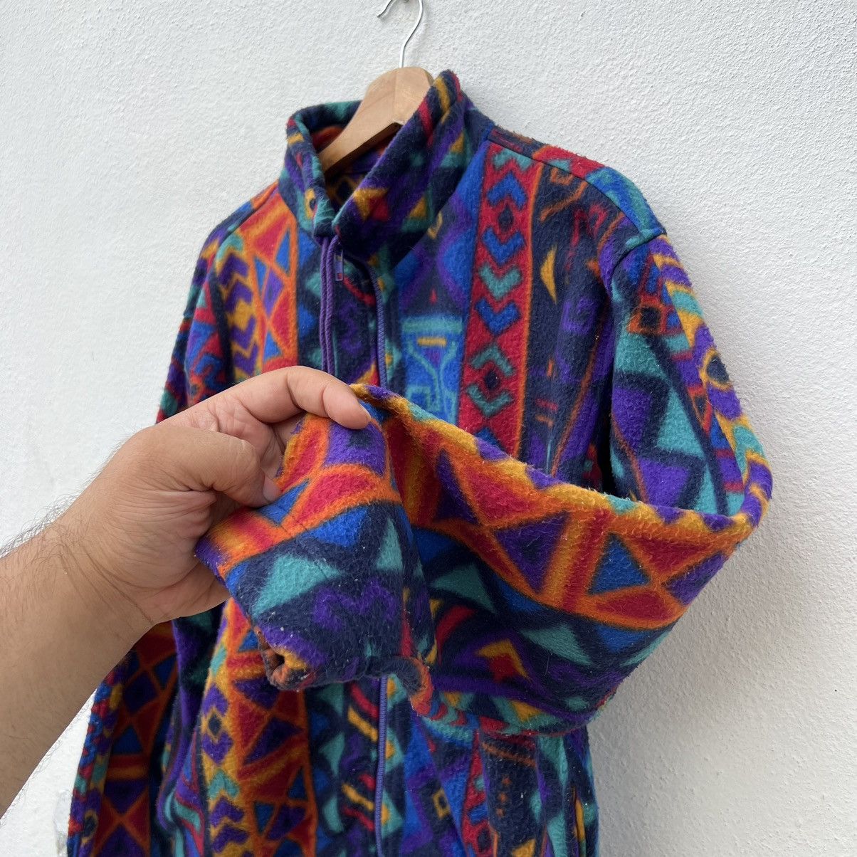 Japanese Brand × Mossimo RARE COLOURFUL NAVAJO FLEECE JACKET NORTONS BY MOSSIMO Size US M / EU 48-50 / 2 - 7 Thumbnail