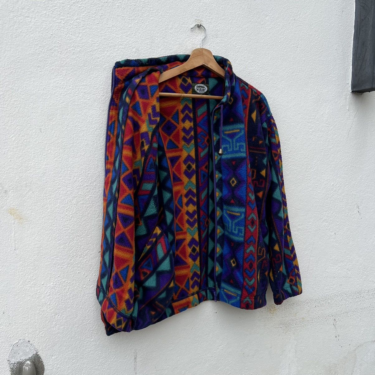 Japanese Brand × Mossimo RARE COLOURFUL NAVAJO FLEECE JACKET NORTONS BY MOSSIMO Size US M / EU 48-50 / 2 - 10 Thumbnail