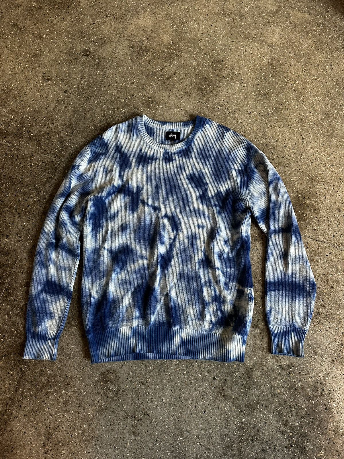 NEW STUSSY BASIC TIE DYE popular CREWNECK SWEATSHIRT SZ MEDIUM