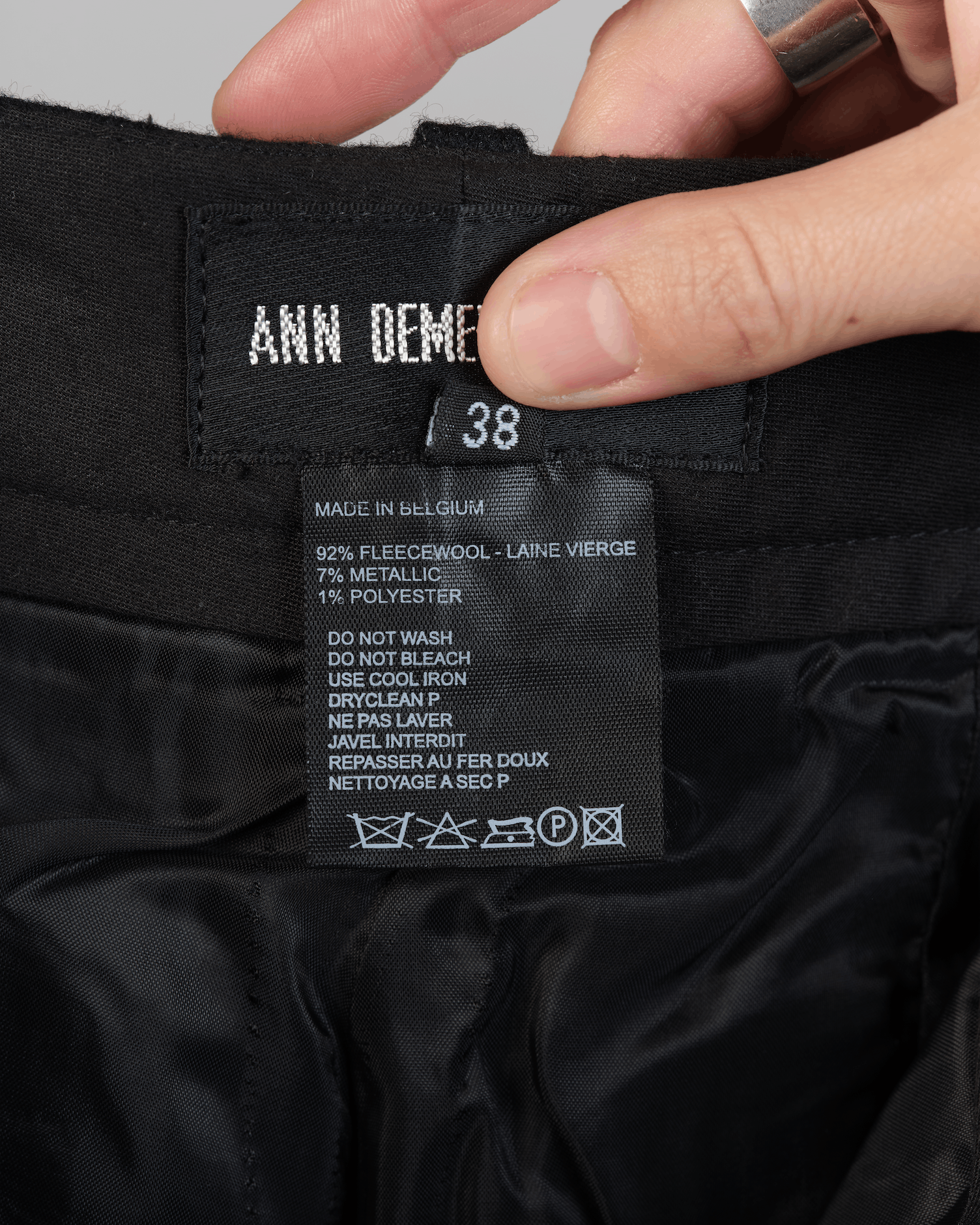 Ann Demeulemeester 90s Pinstripe Pants with Lace Up Detail Size 26" / US 2 / IT 38 - 6 Thumbnail