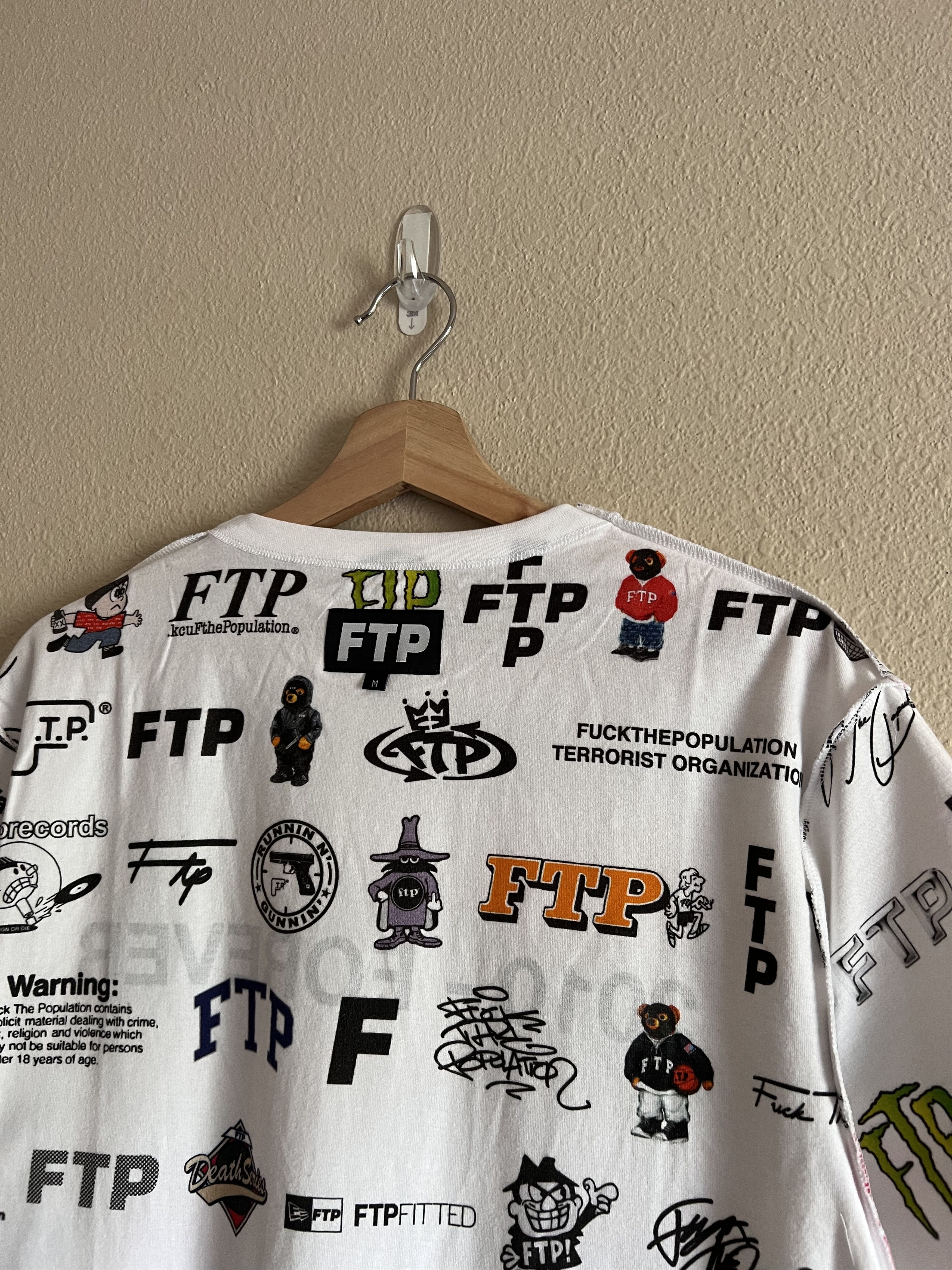 Fuck The Population FTP 13 Year Anniversary Tee in All Over Print White Size US M / EU 48-50 / 2 - 8 Thumbnail