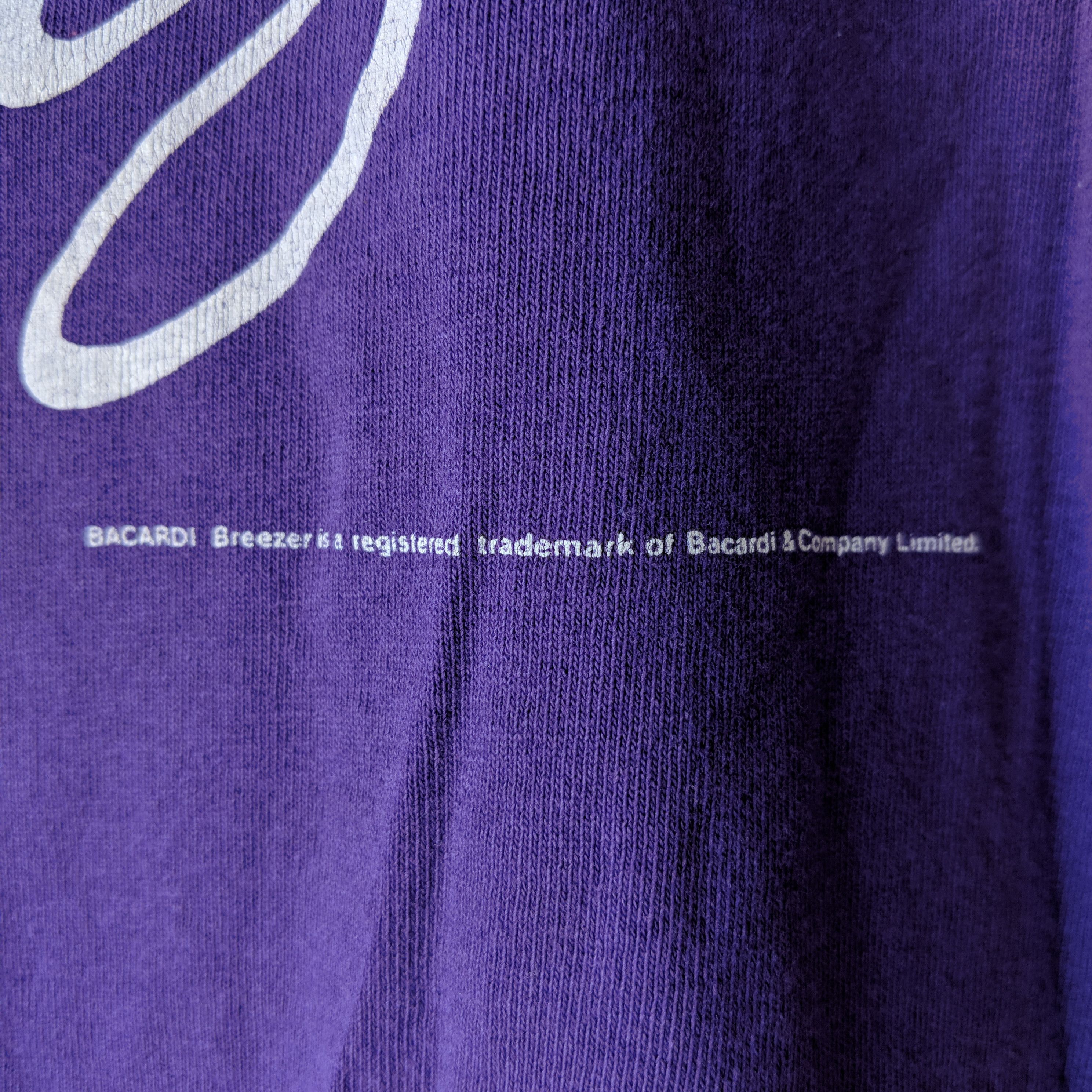 Bacardi Vintage 90s Bacardi Breezer Promo Tee T-Shirt Size US XL / EU 56 / 4 - 6 Thumbnail