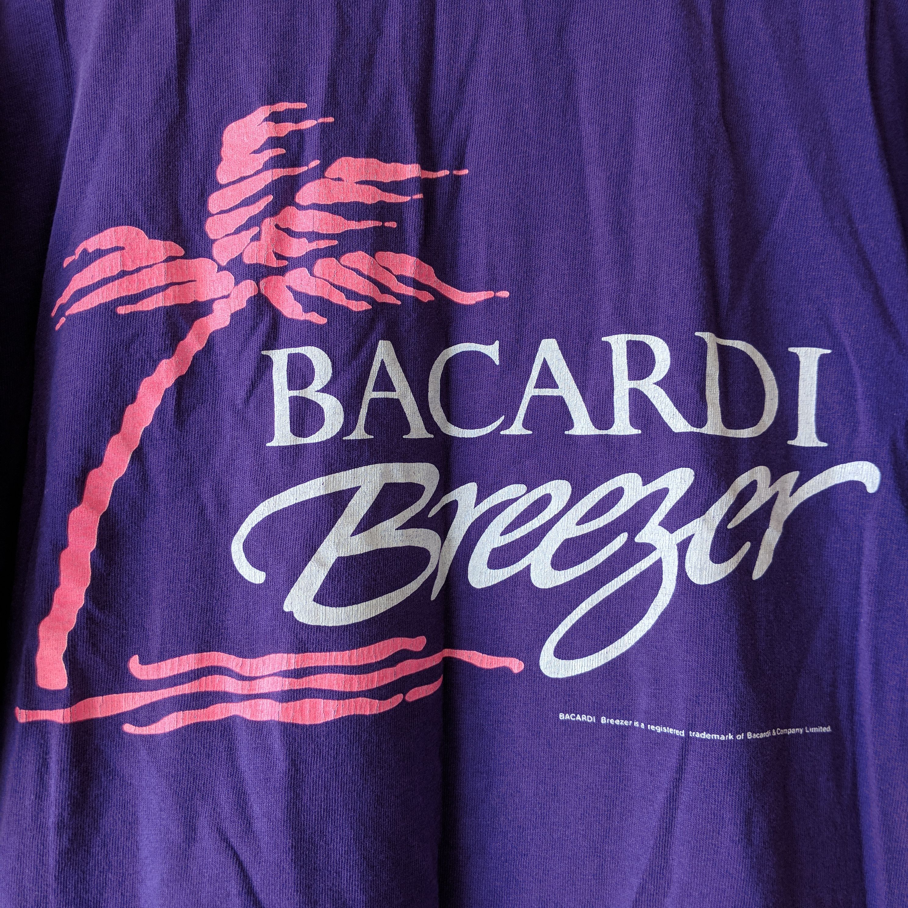 Bacardi Vintage 90s Bacardi Breezer Promo Tee T-Shirt Size US XL / EU 56 / 4 - 5 Thumbnail