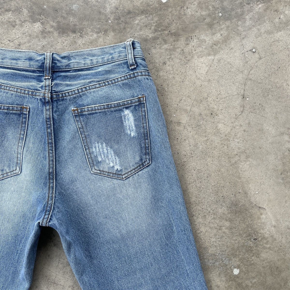 Japanese Brand Vintage Emsexcite Distressed Jeans Denim Pants 28x28 Size US 28 / EU 44 - 11 Thumbnail
