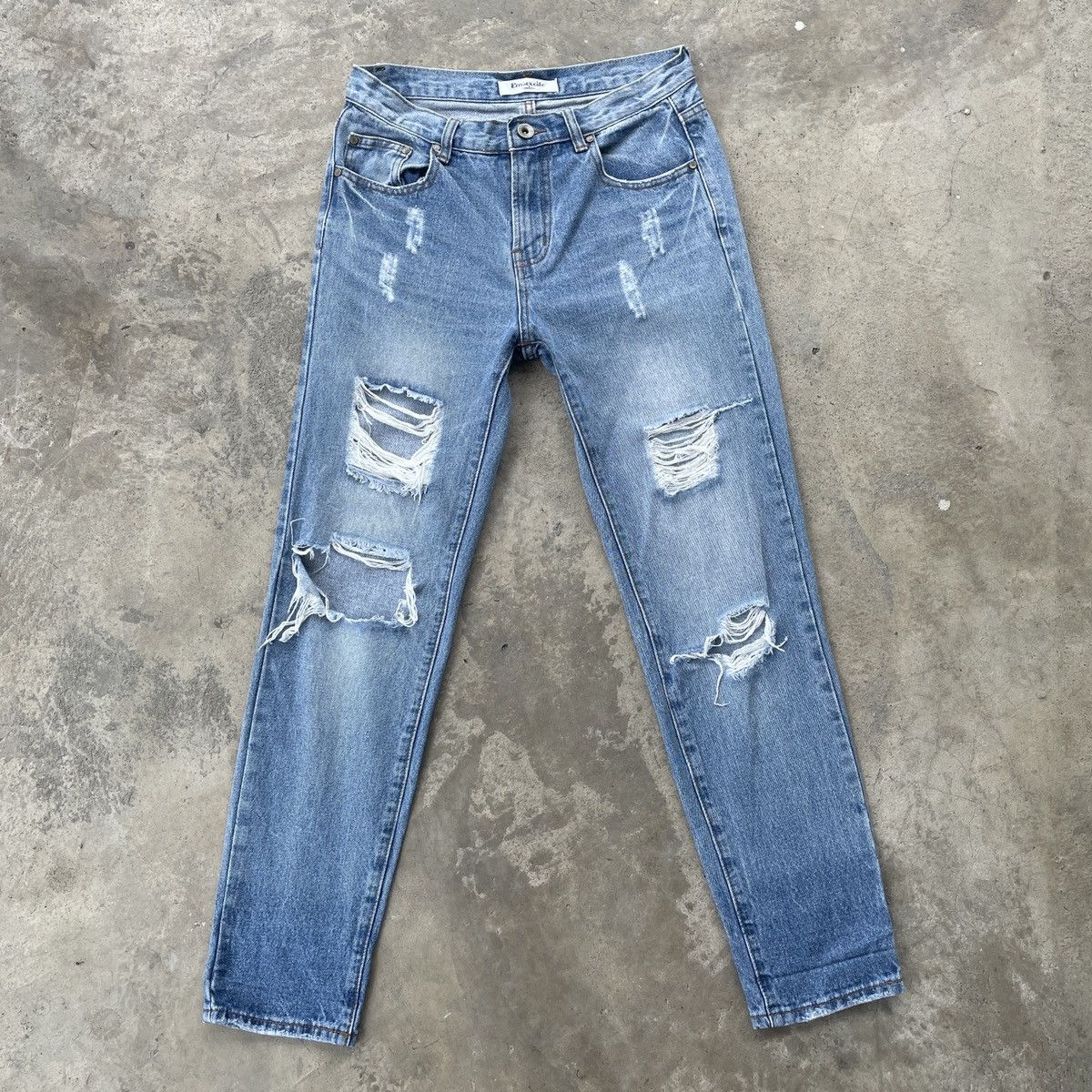 Japanese Brand Vintage Emsexcite Distressed Jeans Denim Pants 28x28 Size US 28 / EU 44 - 1 Thumbnail