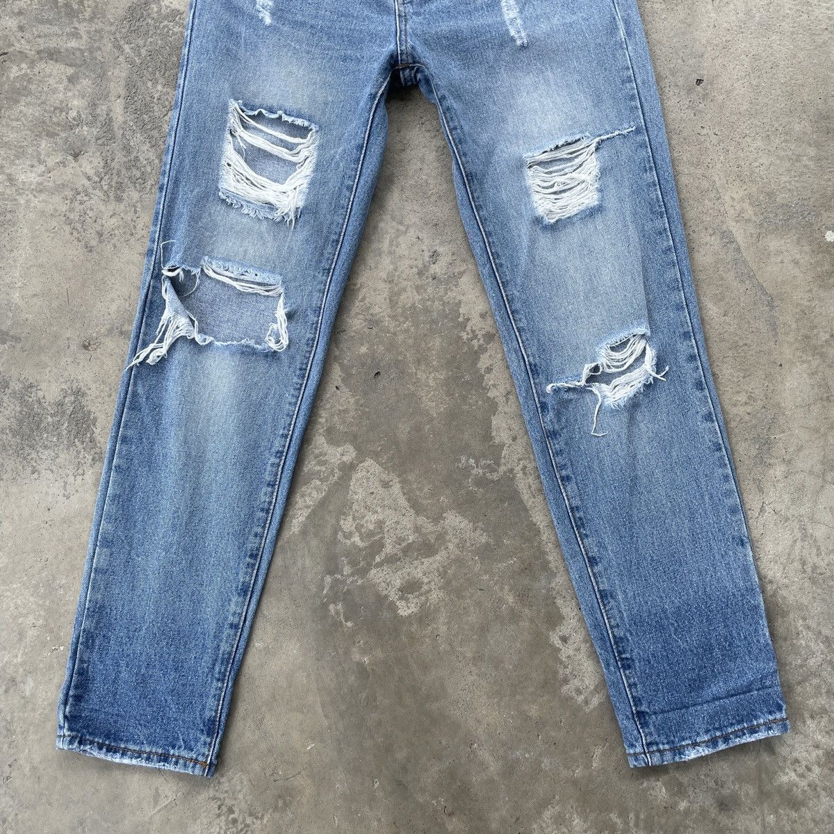 Japanese Brand Vintage Emsexcite Distressed Jeans Denim Pants 28x28 Size US 28 / EU 44 - 5 Thumbnail