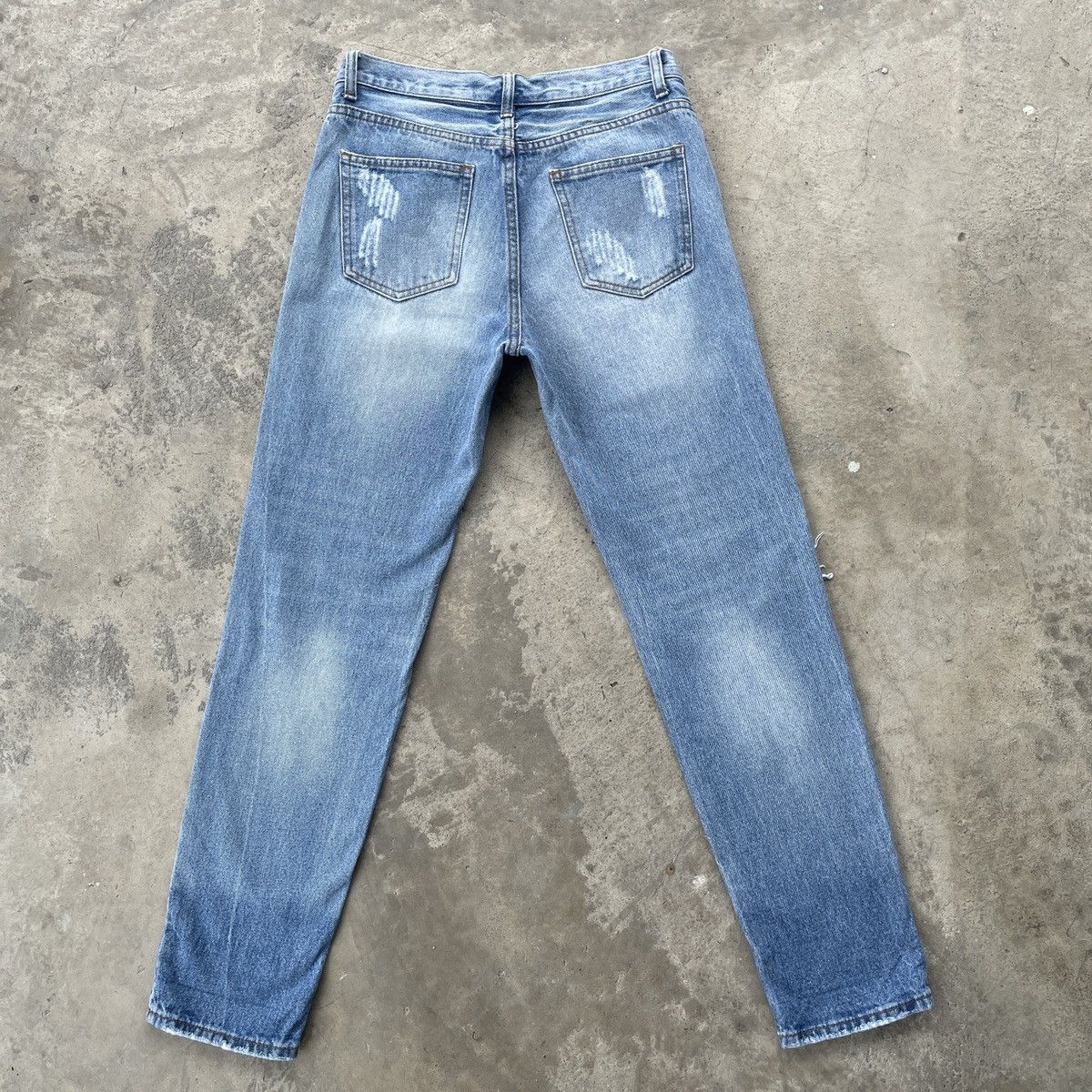 Japanese Brand Vintage Emsexcite Distressed Jeans Denim Pants 28x28 Size US 28 / EU 44 - 13 Thumbnail