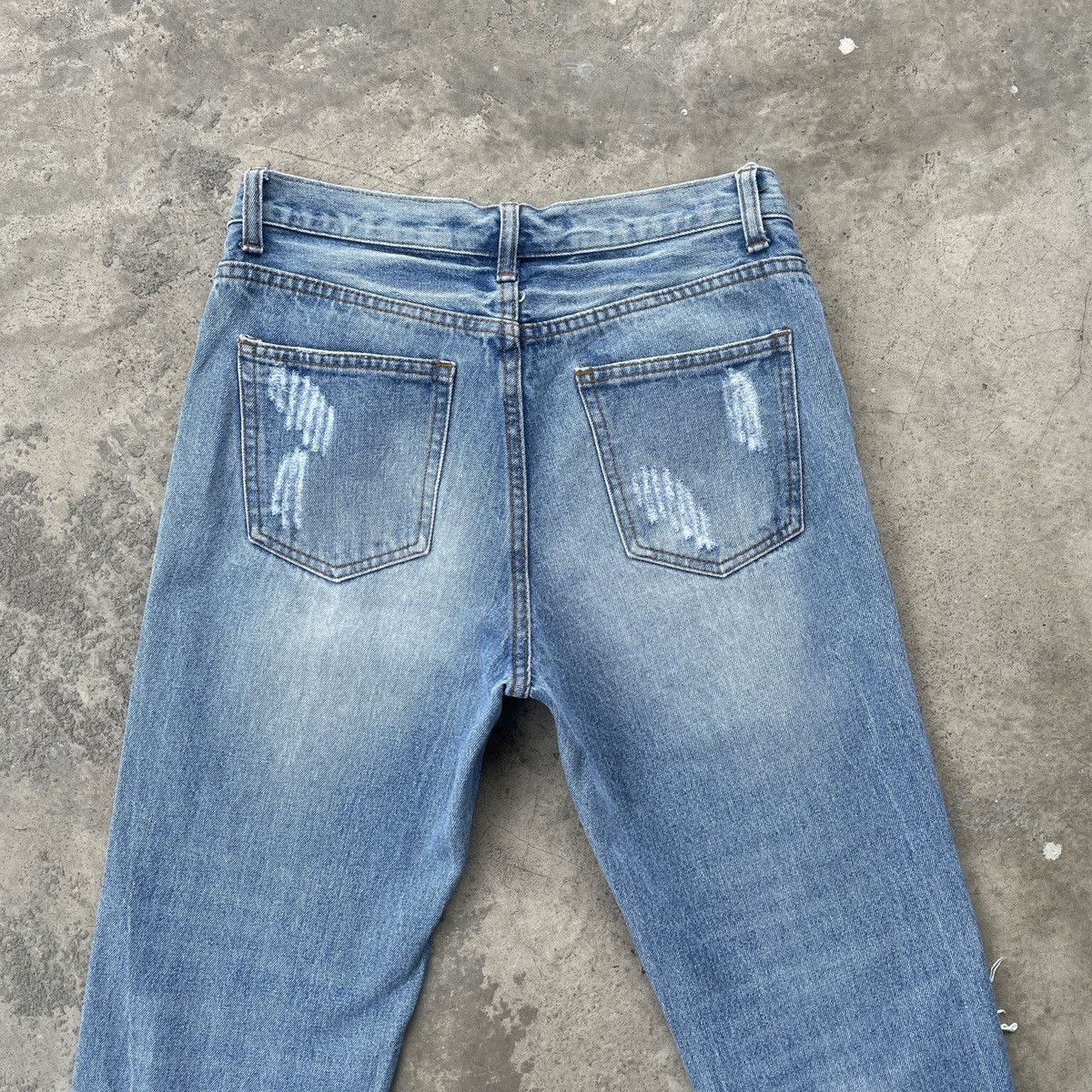 Japanese Brand Vintage Emsexcite Distressed Jeans Denim Pants 28x28 Size US 28 / EU 44 - 9 Thumbnail