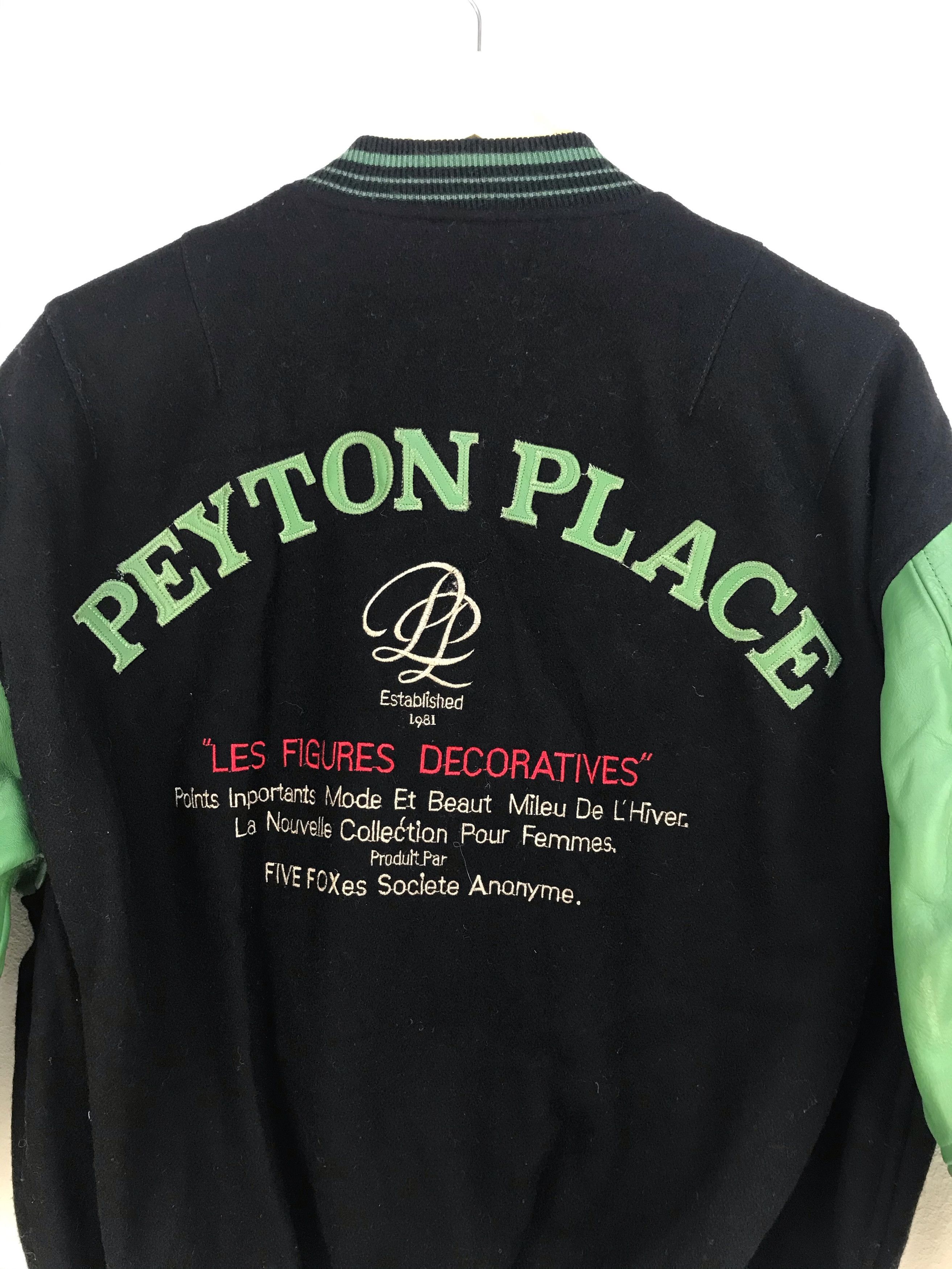 Vintage Vtg PEYTON PLACE Pour Femmes Varsity Jacket Leather/Wool Size M / US 6-8 / IT 42-44 - 8 Thumbnail