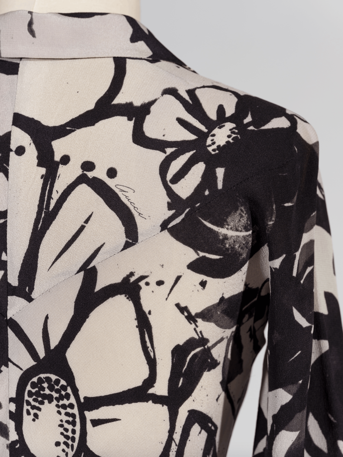 Gucci × Tom Ford Floral Print Silk Crepe Coctail Dress Size XS / US 0-2 / IT 36-38 - 5 Thumbnail
