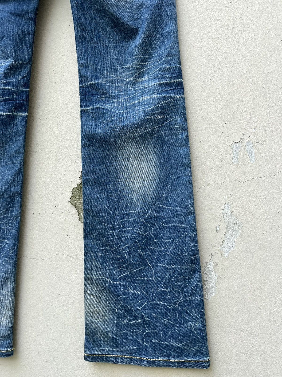 Japanese Brand Vintage Nicole Club FM Fade Blue Denim Stretch Flare Jeans Size US 30 / EU 46 - 21 Thumbnail