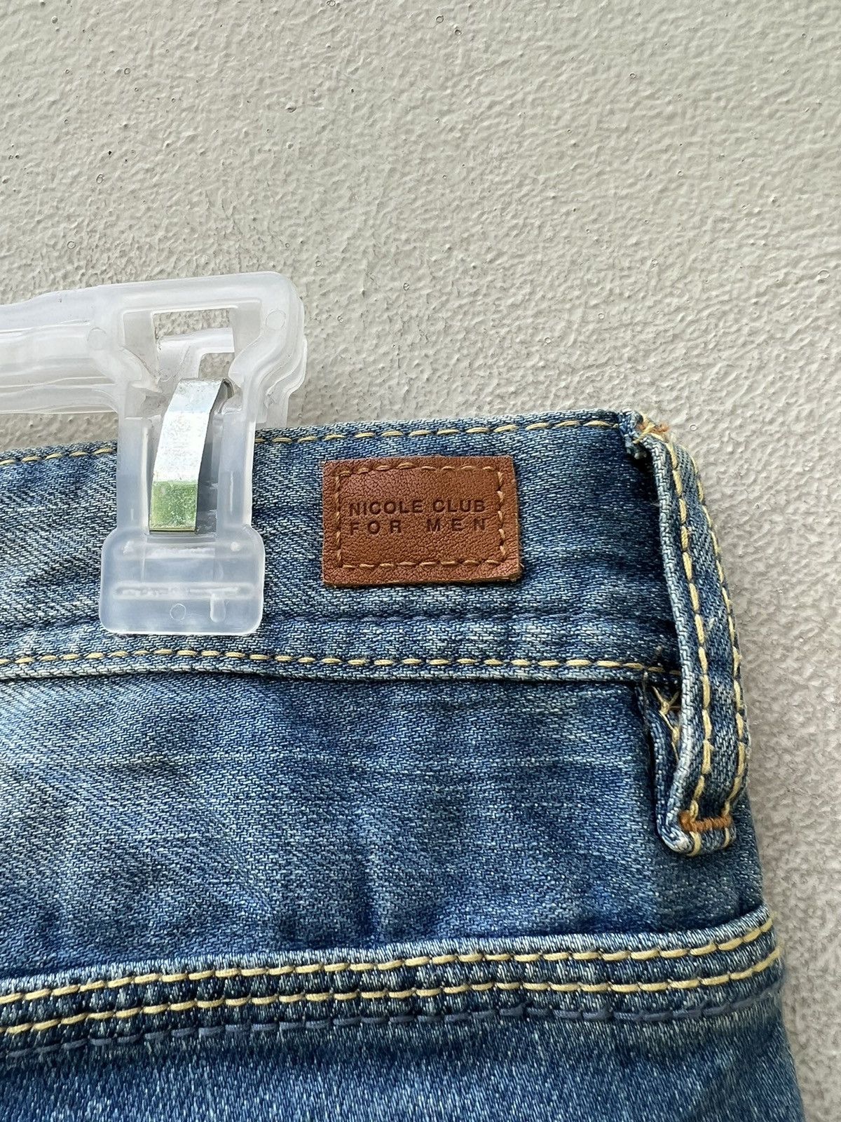 Japanese Brand Vintage Nicole Club FM Fade Blue Denim Stretch Flare Jeans Size US 30 / EU 46 - 20 Thumbnail