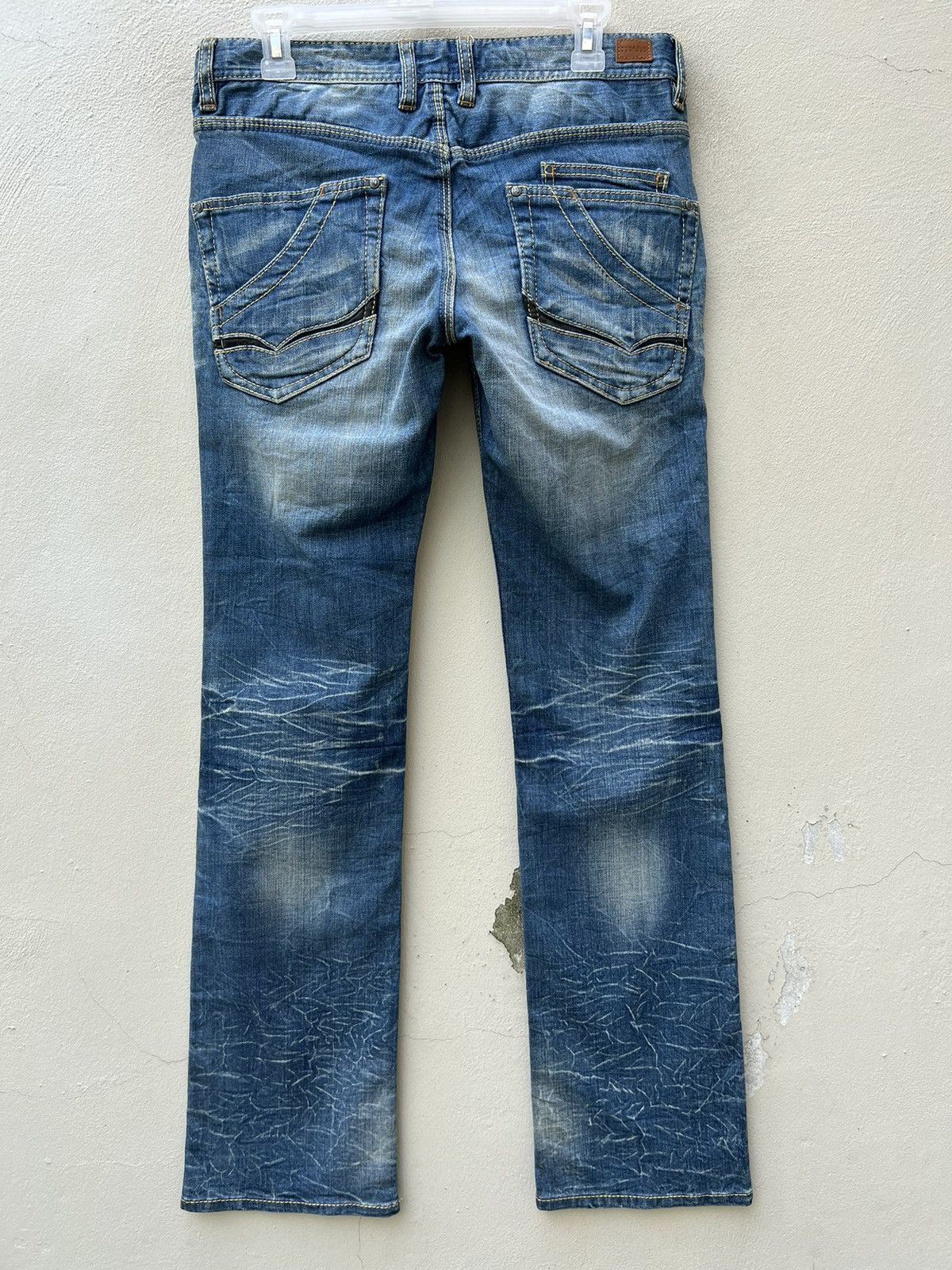 Japanese Brand Vintage Nicole Club FM Fade Blue Denim Stretch Flare Jeans Size US 30 / EU 46 - 14 Thumbnail